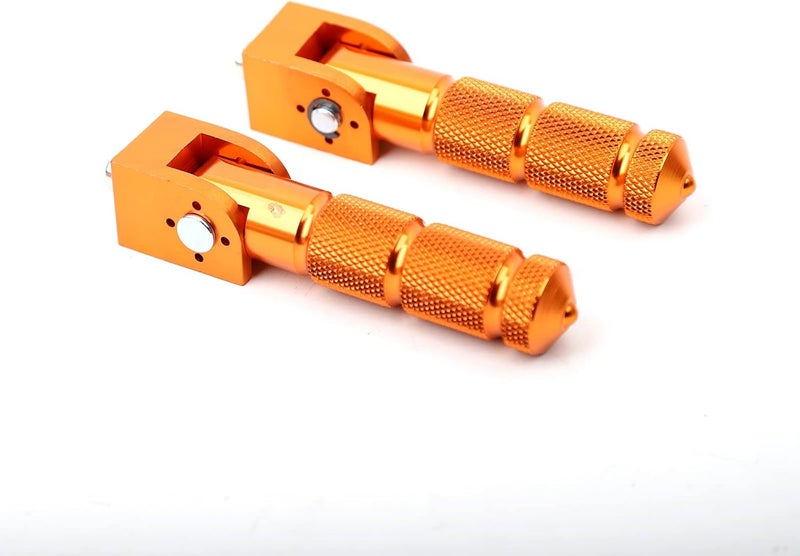 Minho Orange CNC Folding Motorcycle Bicycle Foot Pegs M8 Rear Footrest Peg Footpeg For Mini Bike Parts Honda Grom MSX125 M10 Install Hole - Image 3